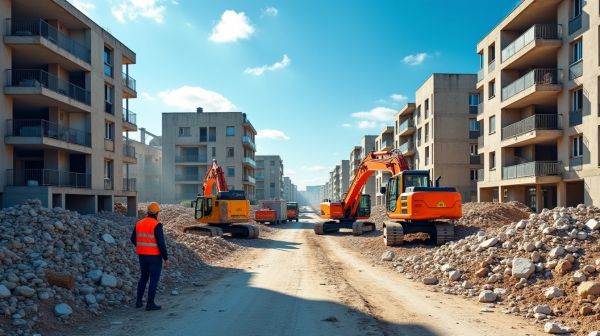 La Roche-sur-Foron : évacuer les gravats sans bloquer le chantier