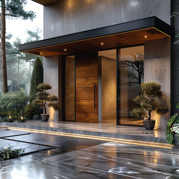 Porte pivotante: élégance et modernité d'accueil